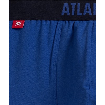 Мужские трусы шорты Atlantic, набор из 3 шт., хлопок, темно-синие + голубые, 3MH-187