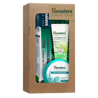 HIMALAYA Set Подарочный набор Зубная паста Complete Care 50мл+Питательный крем 50мл+Очищающий гель с нимом 15мл ПОДАРОК