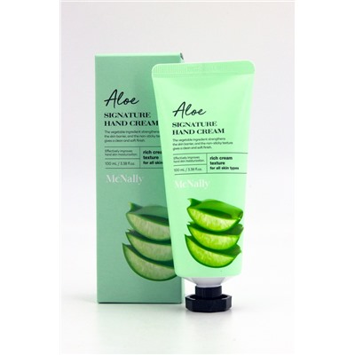 MCNALLY - КРЕМ ДЛЯ РУК С ЭКСТРАКТОМ АЛОЭ ALOE SIGNATURE HAND CREAM, 100 МЛ