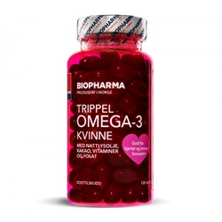 Омега-3 для женщин с фолиевой кислотой и витаминами, 120 капсул