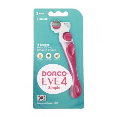 Dorco EVE 4 simple Fra2002( станок +2кассеты жен.)