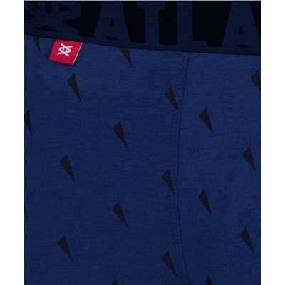 Мужские трусы шорты Atlantic, набор из 3 шт., хлопок, темно-синие + графит + темно-голубые, 3MH-174