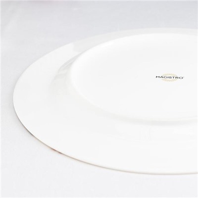 Тарелка фарфоровая обеденная Magistro «Княгиня», d=27 см
