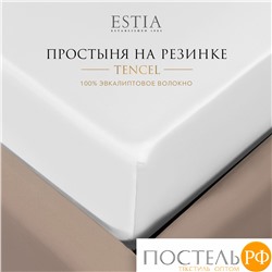 Estia ОРНЕЛЛА бел Простыня на резинке 200х200+30, 1пр.,тенсель