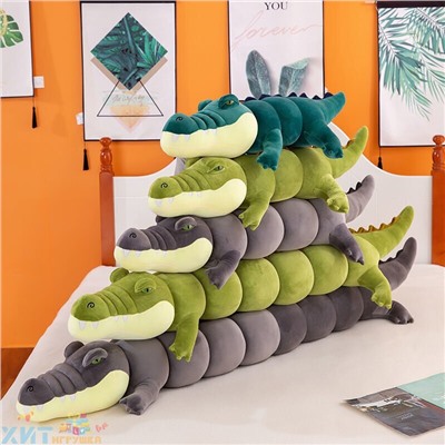 Мягкая игрушка обнимашка КРОКОДИЛ 100 см (ВЫБОР ЦВЕТА) croc100, croc100-green, croc100-lightgreen, croc100-grey