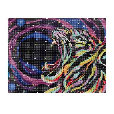 Алмазная мозаика с полным заполнением на подрамнике «Звёздный тигр», 30 × 40 см