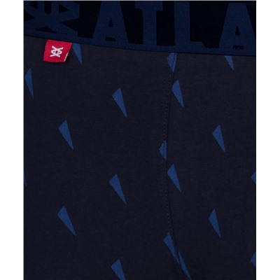 Мужские трусы шорты Atlantic, набор из 3 шт., хлопок, темно-синие + графит + темно-голубые, 3MH-174