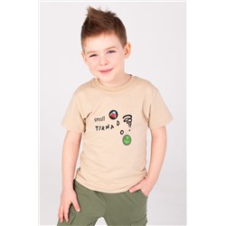 Хлопковая футболка для мальчика с лайкрой Takro