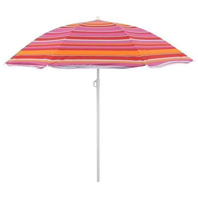Зонт пляжный «Модерн» с механизмом наклона, серебряным покрытием, d=180 cм, h=195 см, цвета микс