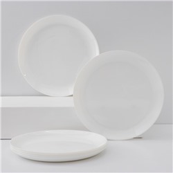 Набор обеденных тарелок Luminarc Diwali, d=27 см, стеклокерамика, 6 шт, цвет белый