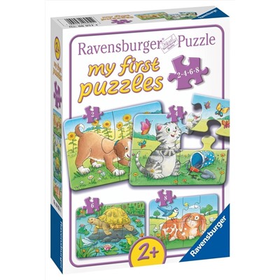 Набор пазлов Ravensburger «Милые животные», 2/4/6/8 эл.