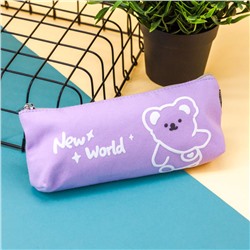 Пенал "New world bear", purple