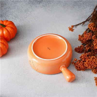 Кокотница из жаропрочной керамики Magistro «Церера», 500 мл, d=15 см, цвет оранжевый