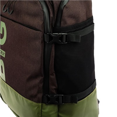 Рюкзак молодёжный Grizzly, 45 х 32 х 21 см, с эргономичной спинкой, чёрный, хаки