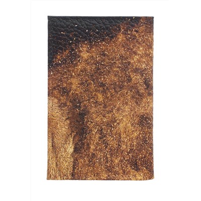 Обложка для 2-х карточек с принтом Eshemoda “Золотой лев”, натуральная кожа