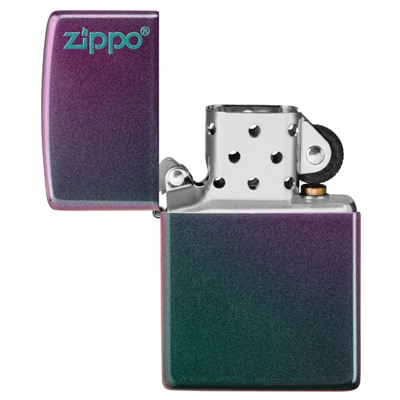 Зажигалка ZIPPO Classic с покрытием Iridescent, латунь/сталь, фиолетовая, матовая, 38x13x57 мм