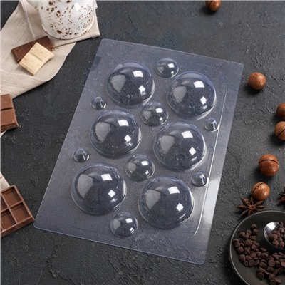 Форма для шоколада и конфет «Сферы», 6 см, цвет прозрачный