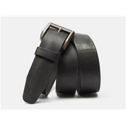 Кожаный черный мужской джинсовый ремень B40-2205