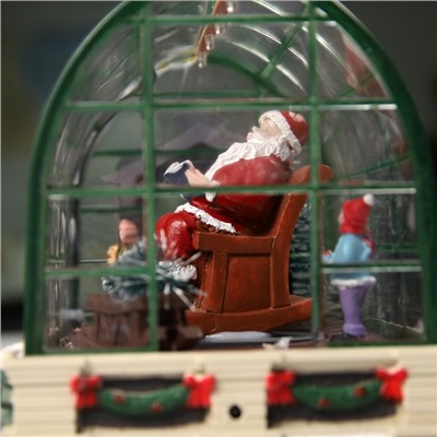 Светодиодная фигура «Дед Мороз на кресле» 23 × 15 × 14 см, полистоун, батарейки ААх3 (не в комплекте), USB, свечение мульти