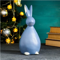Фигура "Кролик интерьерный" голубое серебро, 10х10х21см