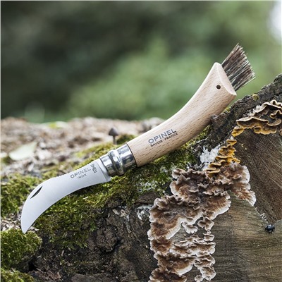 Нож грибника Opinel №8, нержавеющая сталь, рукоять бук, блистер, 001250