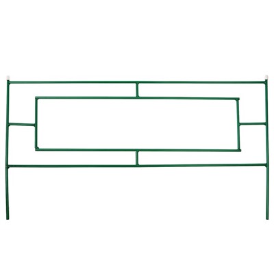 Ограждение декоративное, 55 × 500 см, 5 секций, металл, зелёное, «Газонный»