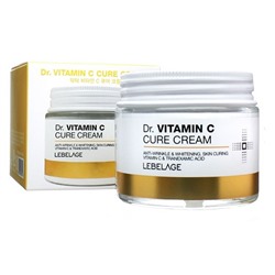 LEBELAGE Крем для лица антивозрастной выравнивающий рельеф ВИТАМИН С  Dr. Vitamin C Cure, 70 мл