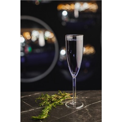 Бокал стеклянный для шампанского с двойными стенками Magistro «Дуо», 100 мл, 5,2×5,2×22,5 см