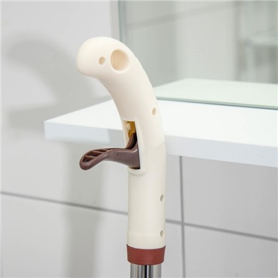 Швабра для мытья пола с распылителем, насадка из микрофибры 40×12 см, стальная ручка 125 см