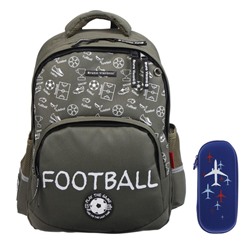 Рюкзак школьный Bruno Visconti "Sport Pattern. Футбол", 40 х 30 х 19 см, эргономичная спинка, пенал в подарок
