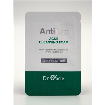 DR.ORACLE - ПЕНКА ДЛЯ УМЫВАНИЯ АНТИБАКТЕРИАЛЬНАЯ ANTIBAC ACNE CLEANSING FOAM, 3 ML