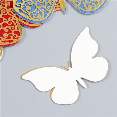 Наклейка пластик "Бабочка с ажурными крыльями" набор 12 шт МИКС 12,10,8,6,4 см