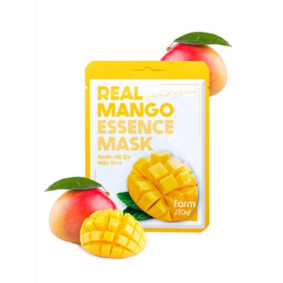 FARMSTAY - МАСКА ТКАНЕВАЯ ДЛЯ ЛИЦА С ЭКСТРАКТОМ МАНГО REAL MANGO ESSENCE MASK, 23 ML