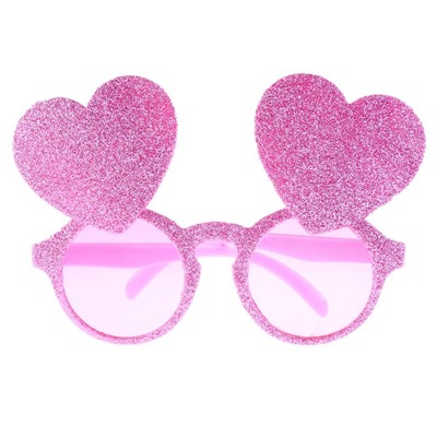 Карнавальные очки «Сердца», цвет розовый