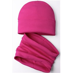 Демисезонный набор шапка со снудом для девочки Русбубон