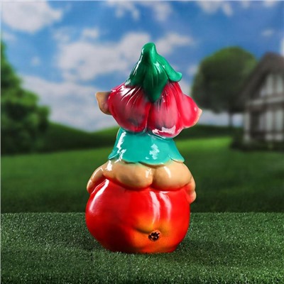 Садовая фигура "Эльф на яблоке", микс, 40 см