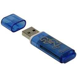 Память Smart Buy "Glossy"  32GB, USB 2.0 Flash Drive, голубой