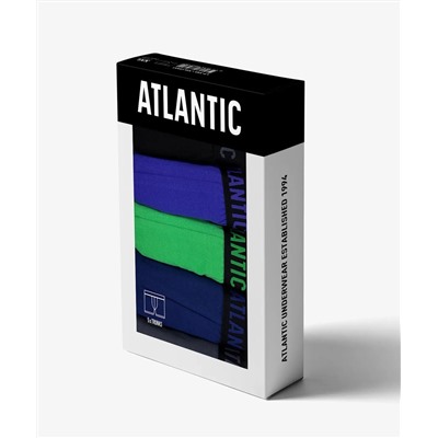 Мужские трусы шорты Atlantic, набор из 5 шт., хлопок, черные + фиолетовые + зеленые + темно-голубые + графит, 5SMH-004
