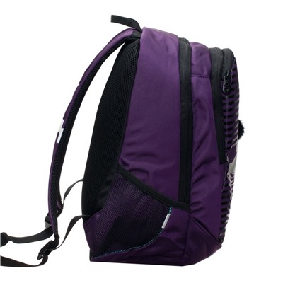 Рюкзак молодёжный Grizzly "Кошка", 40 х 29 х 20 см, эргономичная спинка, отделение для ноутбука, фиолетовый, чёрный