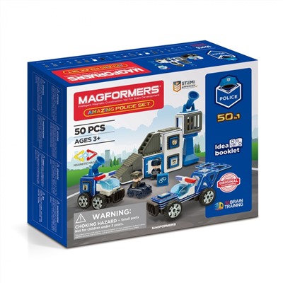 Магнитный конструктор MAGFORMERS 717002 Amazing Police Set