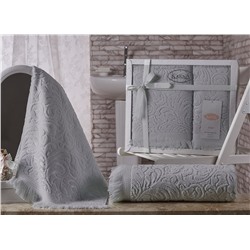 Комплект махровых полотенец "KARNA" ESRA 50x90-70х140 см