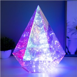 Ночник "Треугольник" LED прозрачный 25x25х30 см