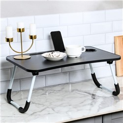 Столик - поднос для завтрака, для ноутбука, складной, серый, 60х40 см