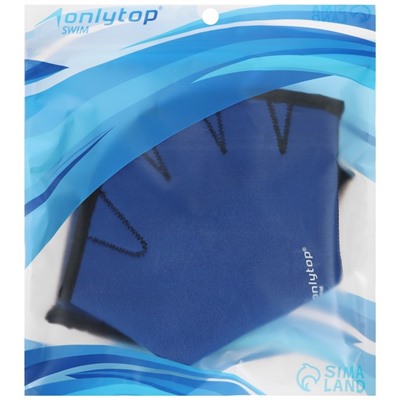 Перчатки для плавания ONLYTOP, неопрен, 2.5 мм, р. S, цвет синий