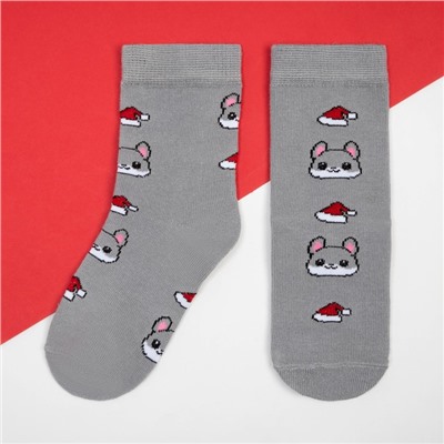 Набор новогодних детских носков KAFTAN «Новогодние котики» 3 пары, размер 14-16