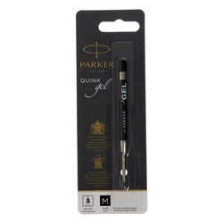 Стержень для гелевой ручки Parker Quink Gel Pen Refill Z05 М, 1.0 мм, чёрные чернила, 100 мм
