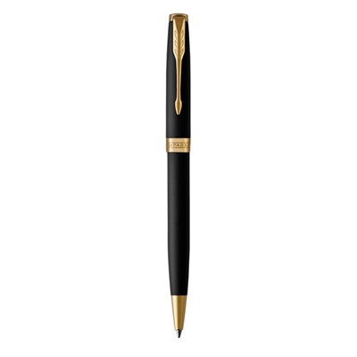 Ручка шариковая Parker Sonnet Core Matte Black GT M, корпус чёрный матовый/ золото, синие чернила (1931519)