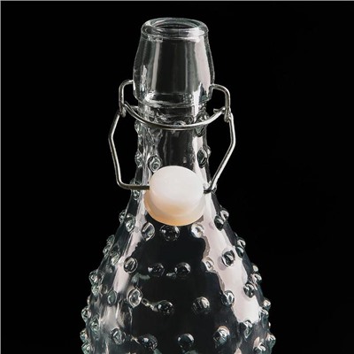Бутыль стеклянная для масла с бугельным замком «Ризотто», 1 л, 30 см, 8×8×30 см