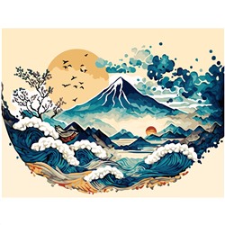 Картина по номерам на холсте ТРИ СОВЫ "Япония", 30*40, с акриловыми красками и кистями