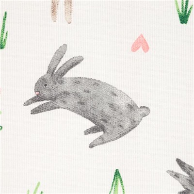 Скатерть пасхальная Доляна "Fluffy bunnies" 110х144 см, 100% хлопок, 164 г/м2